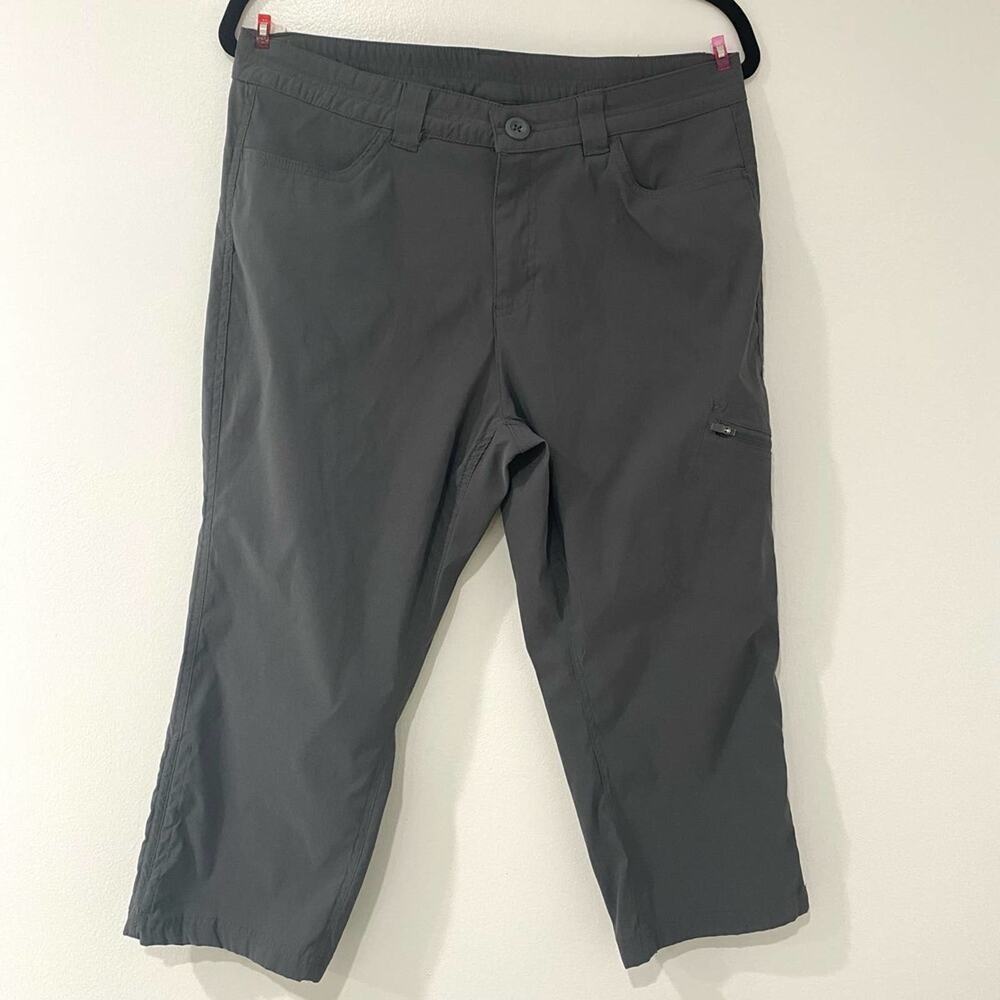 Eddie Bauer Gray Capri Women's 12 Hiking Outdoors Ca,ping Active Wear Pants
